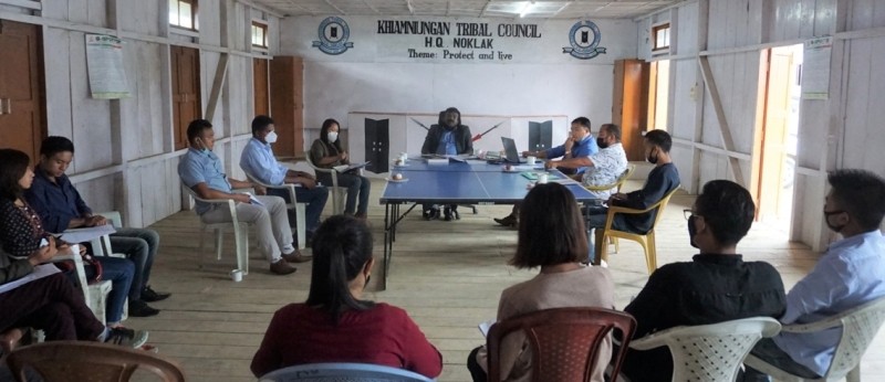 DC Noklak, Reny Wilfred, IAS chairing the meeting held at the DC Office on September 15. (DIPR Photo)